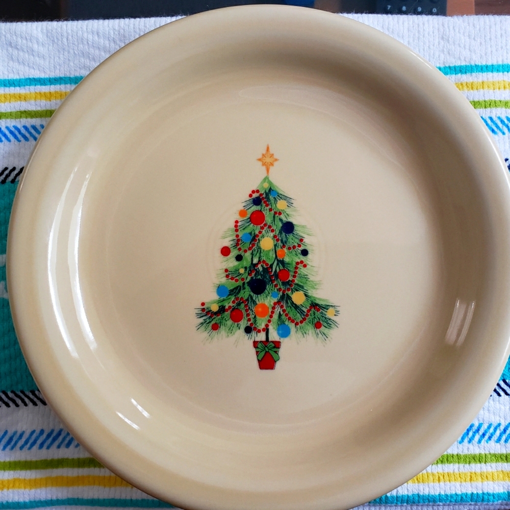 Fiesta christmas tree appetizer plate